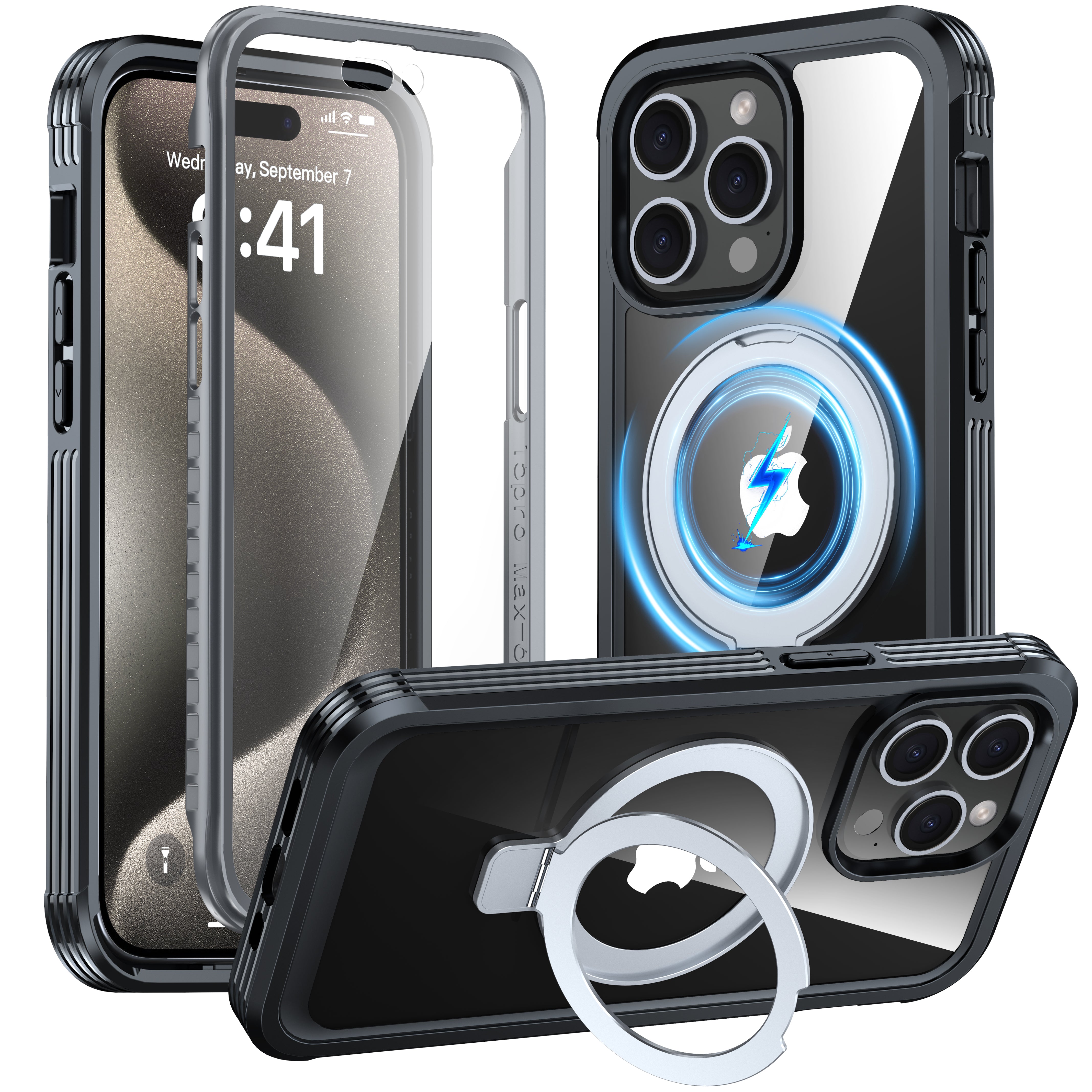 GUSTAVE | Magnetic Stand for iPhone 15 Pro Max Case